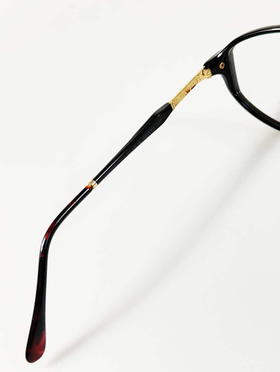 90s GUY LAROCHE PARIS 블랙 오벌 뿔테 빈티지 안경 상품이미지8