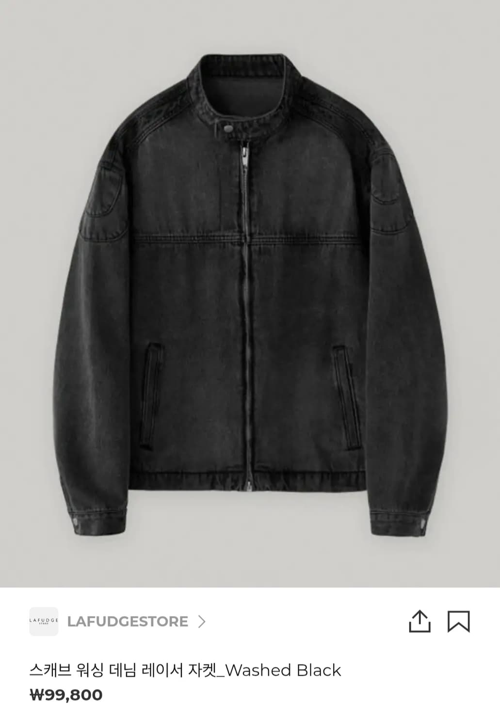 라퍼지스토어 스캐브 워싱 데님 레이서 자켓 상품이미지1