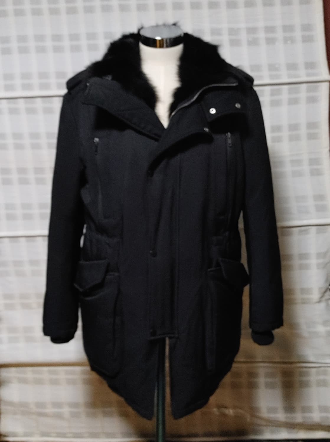 (한섬) 시스템 옴므 검정 구스다운 패딩 점퍼 95~100 상품이미지1