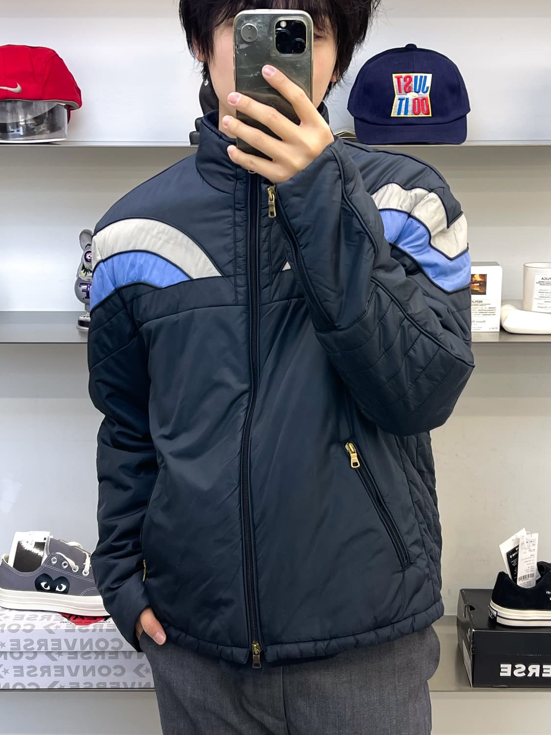 아르마니 익스체인지 투웨이 나일론 패드 바이커 자켓 상품이미지2