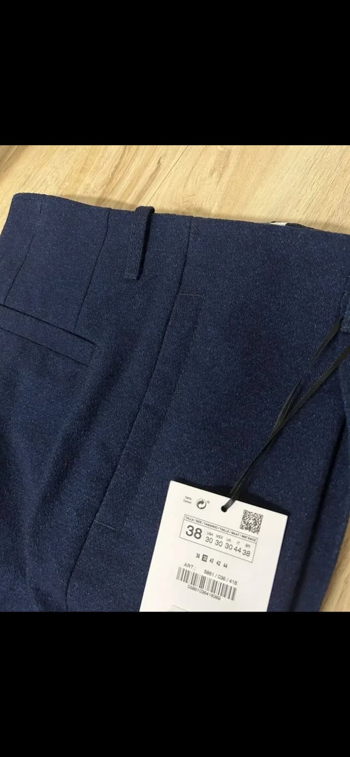 자라 리미티드에디션 네이비멜란지 남성 팬츠 상품이미지5