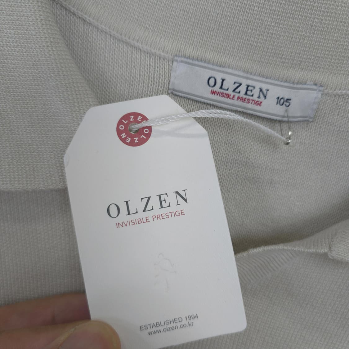 미사용새제품) 남성 올젠 OLZEN 반팔 카라 니트티 105 상품이미지4