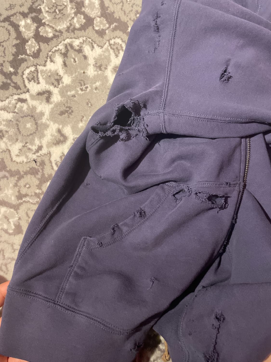 유니클로 후드집업 데미징 커스텀 상품이미지5