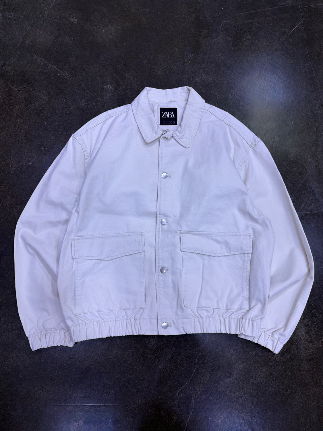 자라 캐쥬얼 스트럭처 화이트 자켓 L 상품이미지5