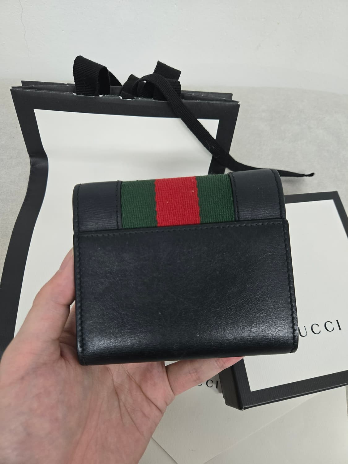 [보증서 정품]구찌 실비 삼단지갑 상품이미지5