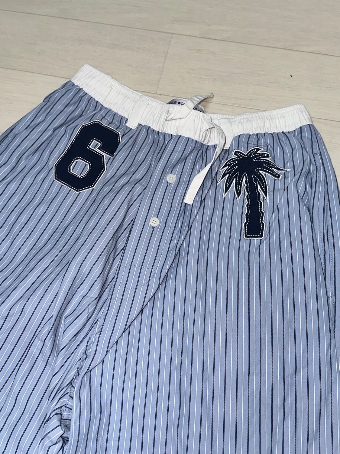 스컬프터 워크업 라이크디스 PJ팬츠 블루 스트라이프 XS 바지 상품이미지7