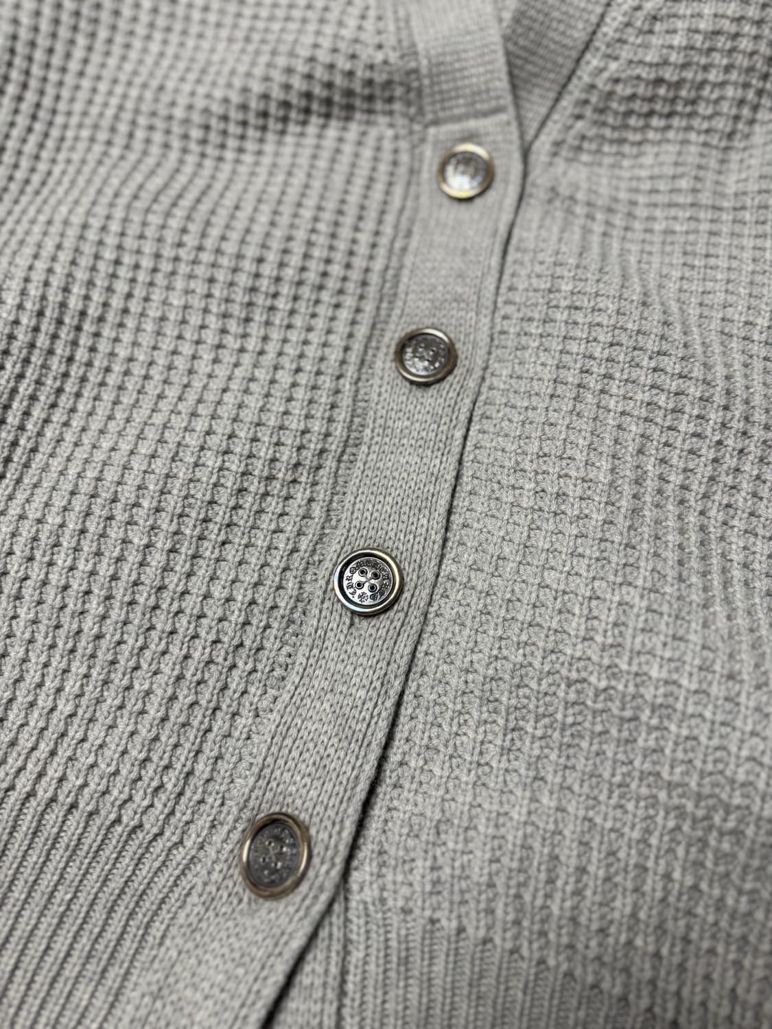 [새상품] 크롬하츠 블랙 패치 니트 가디건 그레이 M 상품이미지5