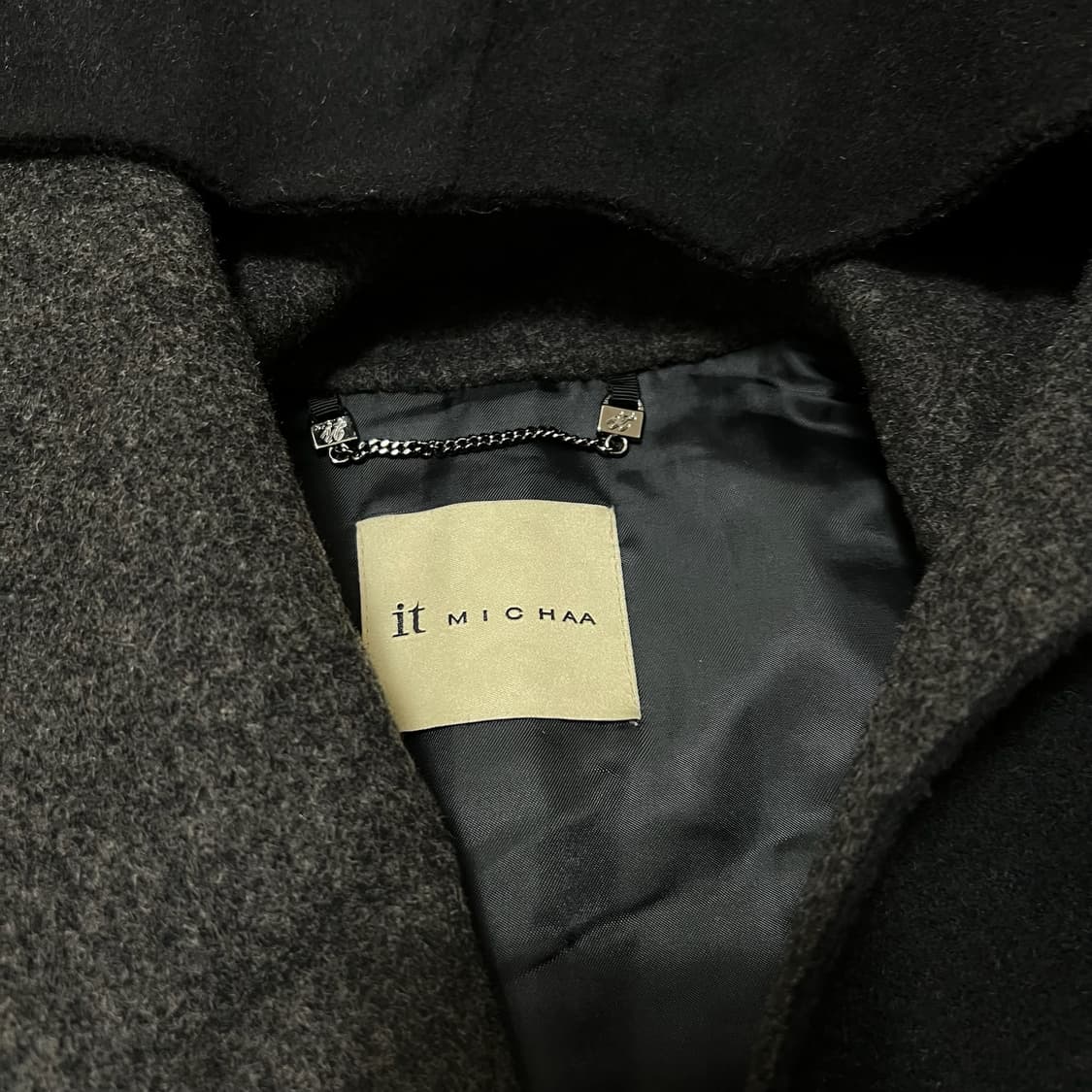 잇미샤 여성 미니멀 핸드메이드 후드 코트 55  상품이미지5