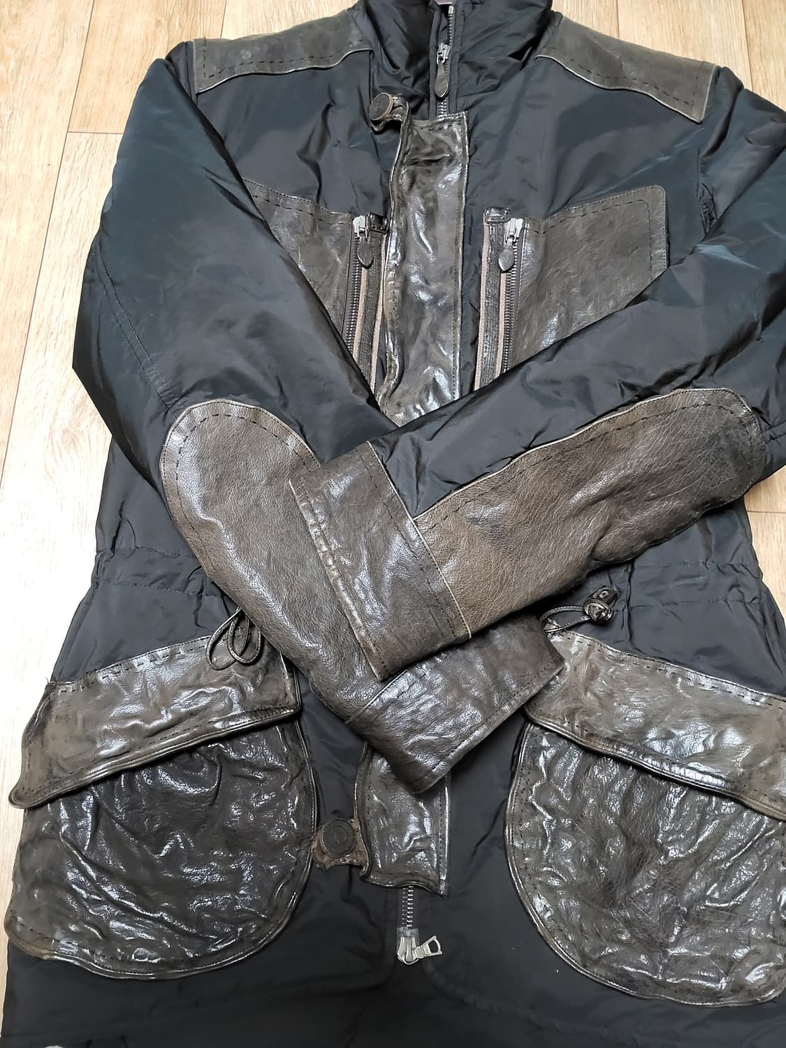 이태리명품.에르마노설비노(Ermanno Scervino)레더믹스드 자켓 상품이미지5