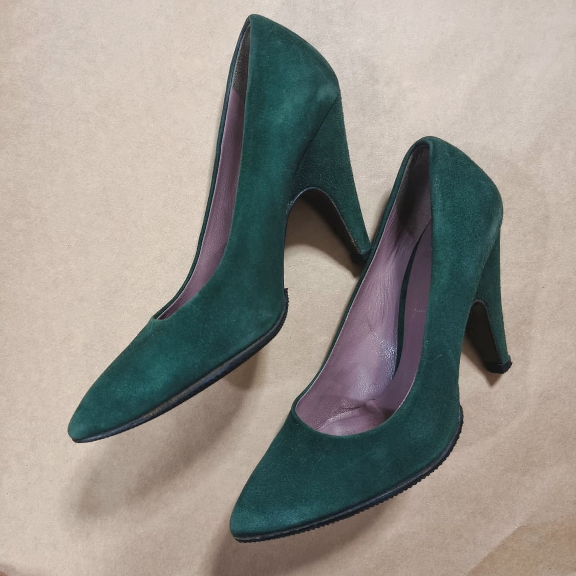 미우미우 miumiu 스웨이드 슈즈 하이힐 구두 (220/35) 상태양호 상품이미지2