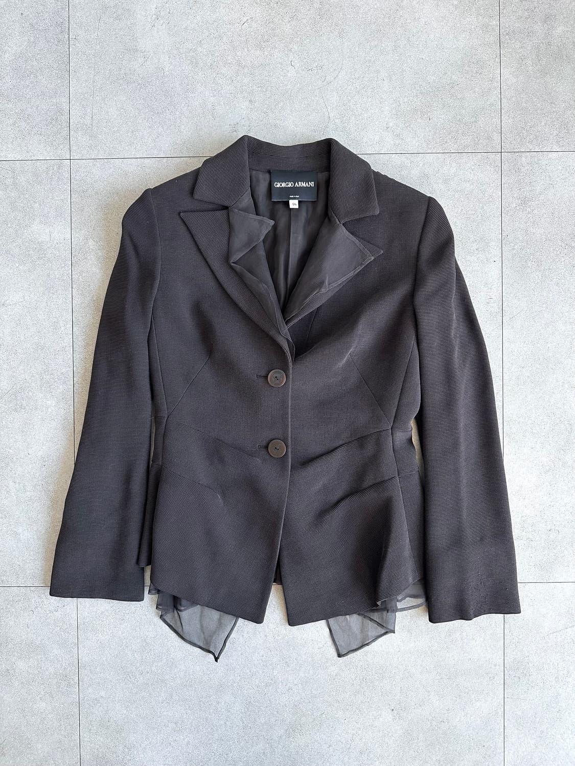 조르지오 아르마니 아카이브 실크 쉬폰 레이어드 블레이저 상품이미지1