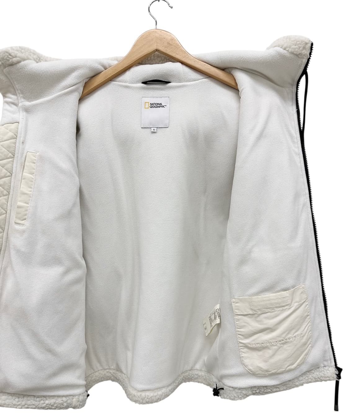 내셔널지오그래픽 플리스 후리스 후드집업 화이트 (S) 상품이미지8