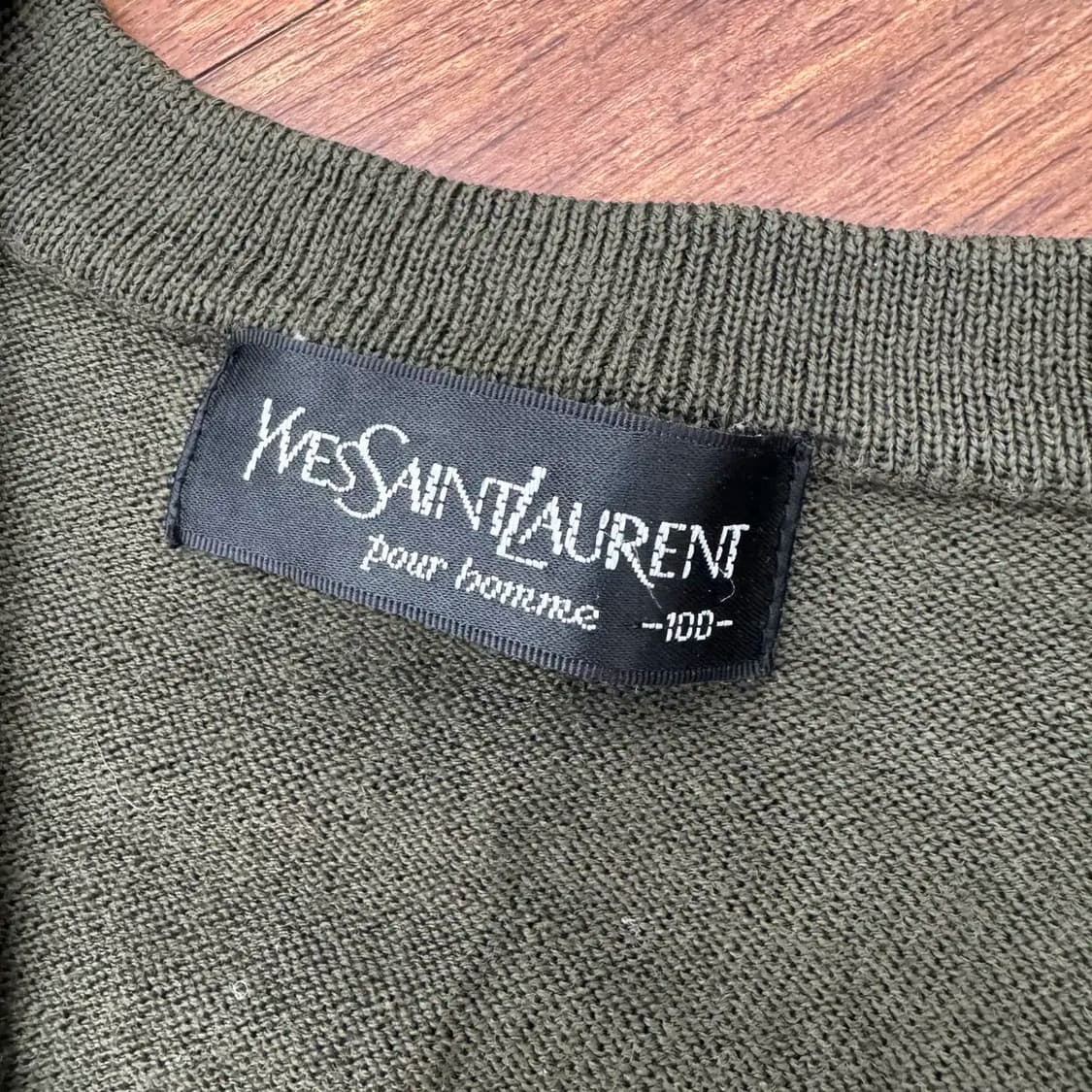 100 YSL 입셍로랑 90s 올드스쿨 니트 조끼  상품이미지5