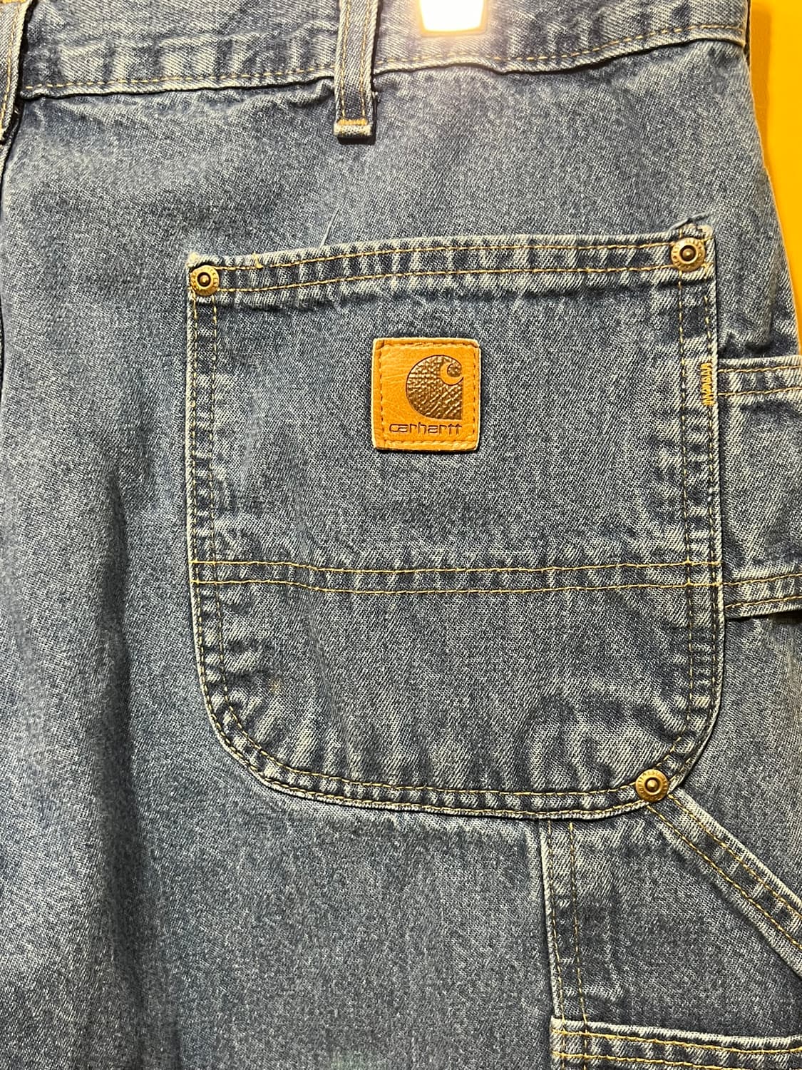 [36x30] 칼하트 B273 DST 데님 더블니 카펜터 워크팬츠 상품이미지8