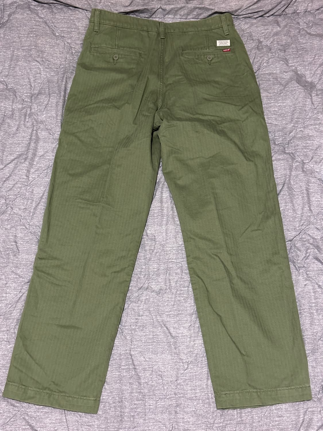 [32x32] 리바이스 XX 치노 루즈 스트레이트 팬츠 카키 면 바지 상품이미지4