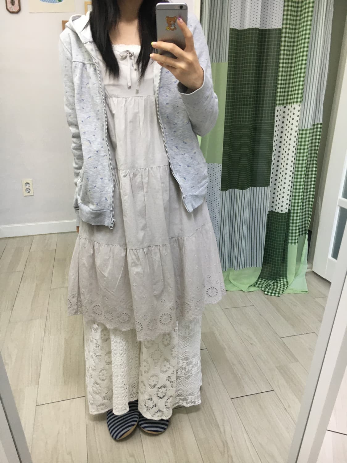 애쉬 그레이 펀칭 원피스 상품이미지9