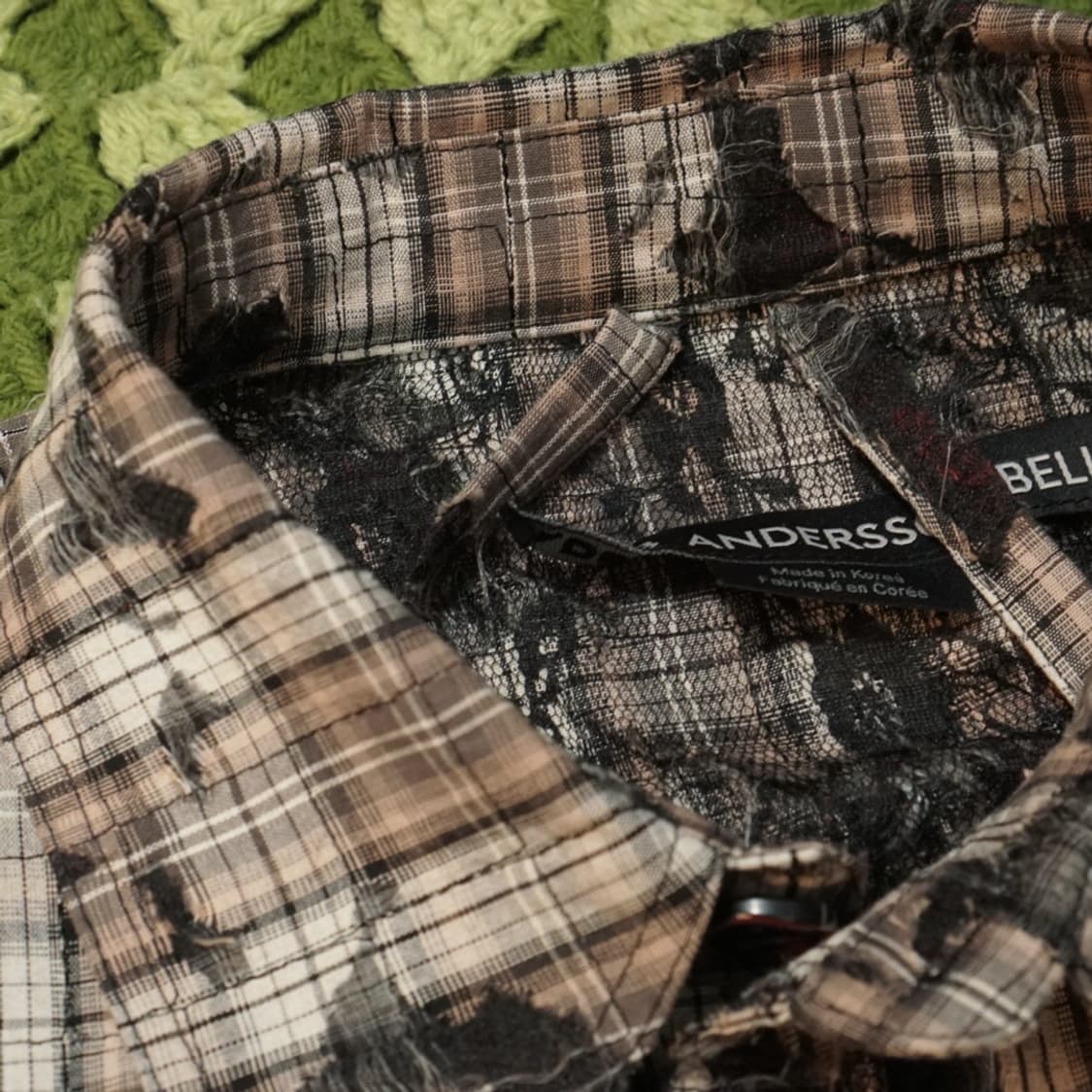 앤더슨벨 에밀 디스트로이드 체크셔츠 상품이미지9