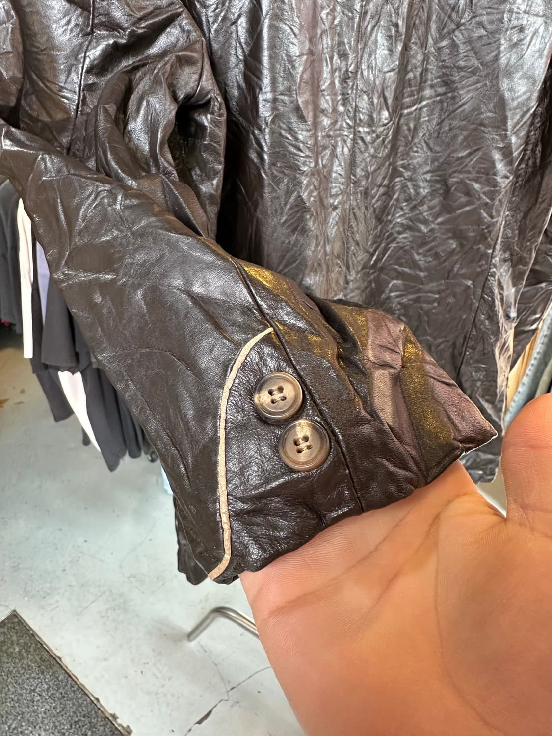 90s 리얼 레더 웨스턴 레더 블레이져 자켓 상품이미지8