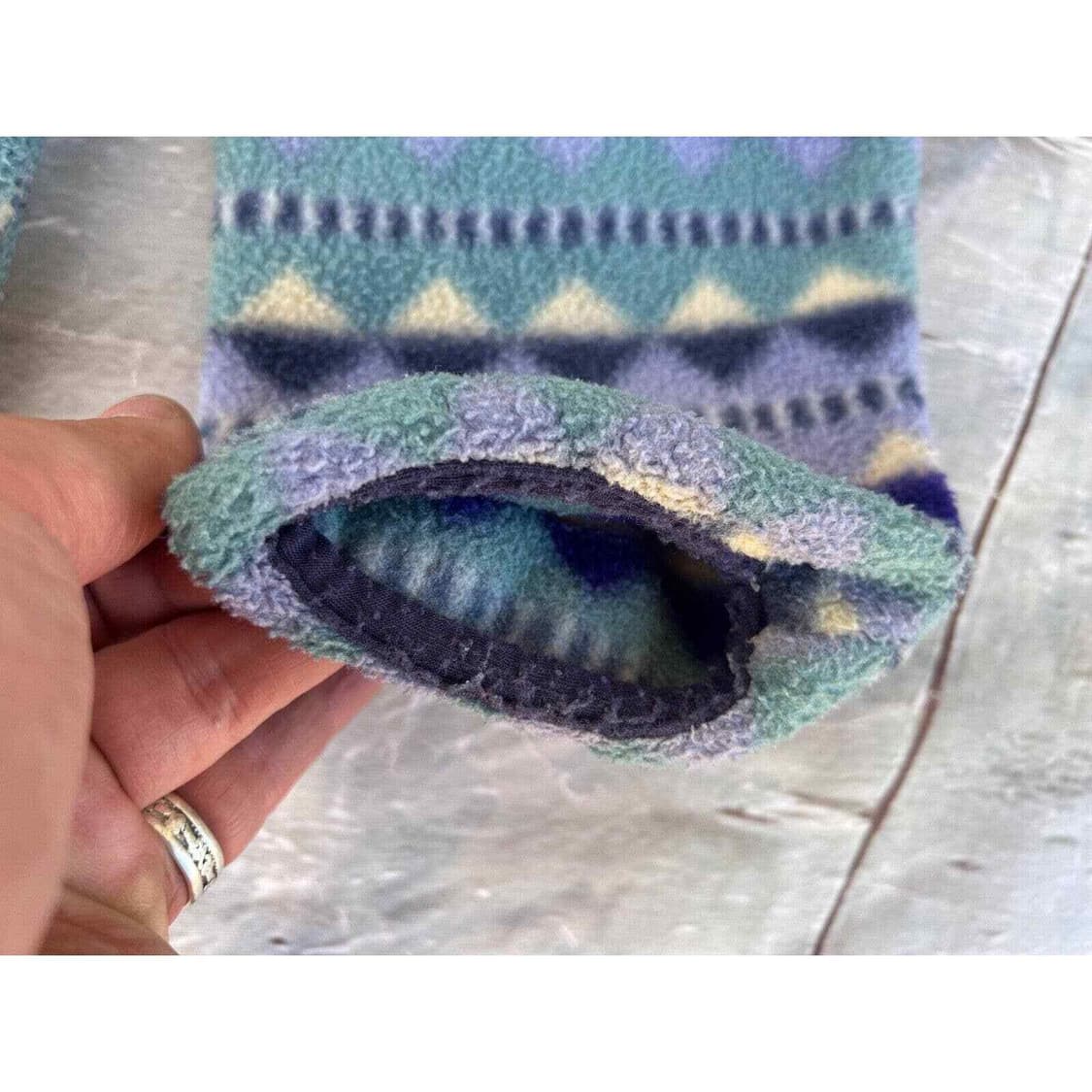 90s 파타고니아 신칠라 스냅-T 페어아일 패턴 민트네이비 상품이미지5