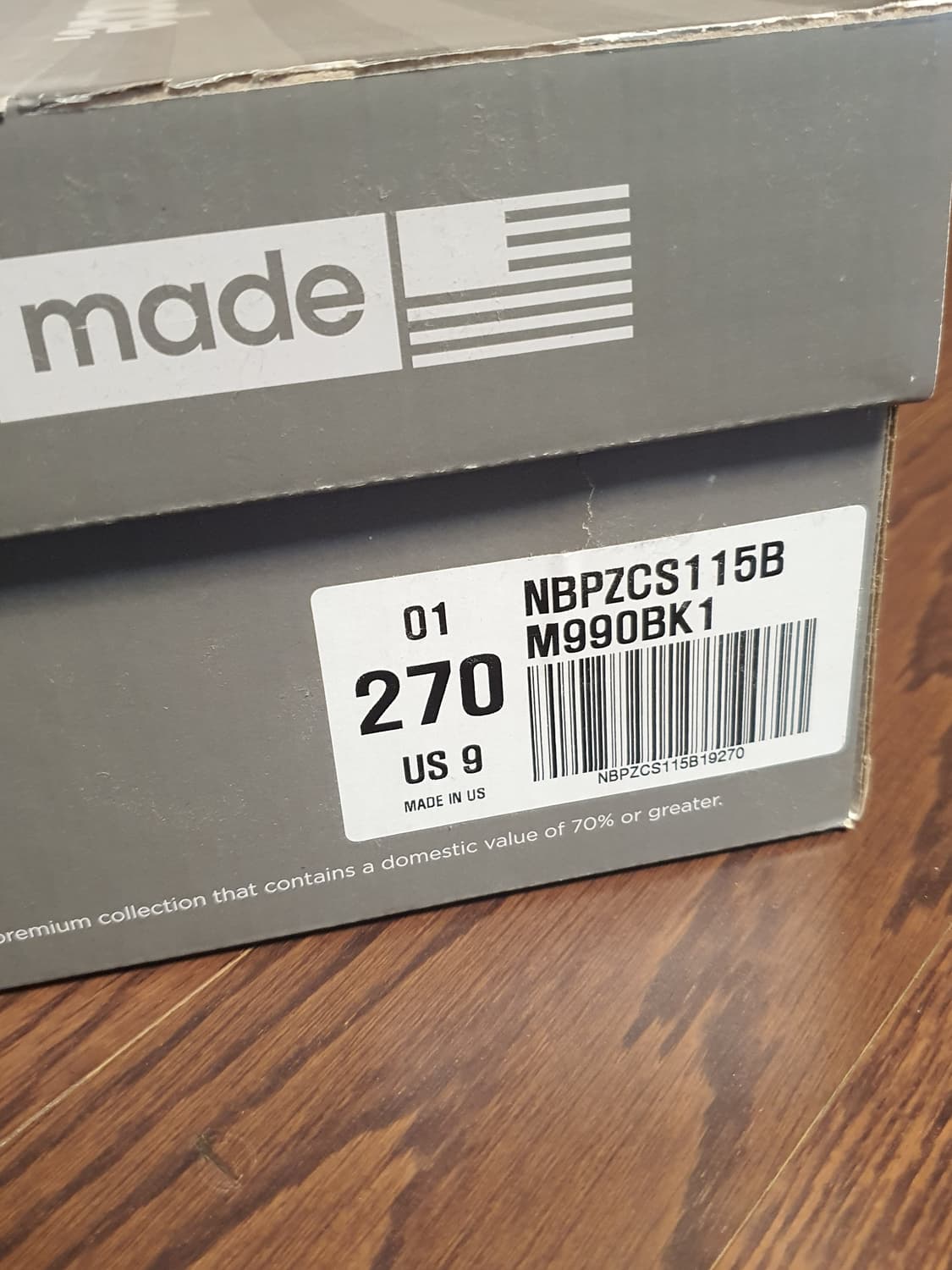 New Balance 990 V1 Black270 상품이미지4