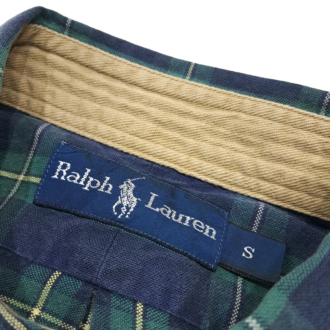 CK155 S 폴로 00s 필리핀판 모던 블랙워치 타탄체크 셔츠 남방 상품이미지3