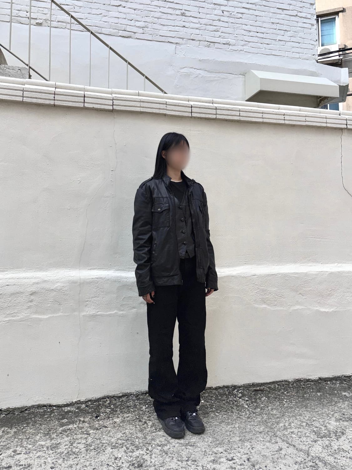 Vintage zipper leather jacket 상품이미지3