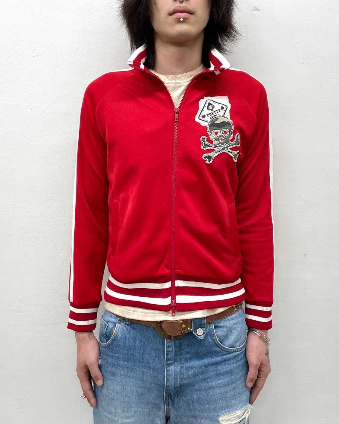 Military Skull Red Track Top  상품이미지1