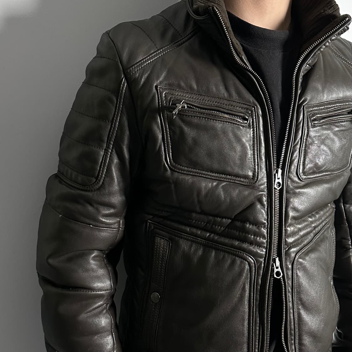 벌텍스앤코 쉽 스킨 바이커 패디드 자켓 (on.563)   상품이미지4