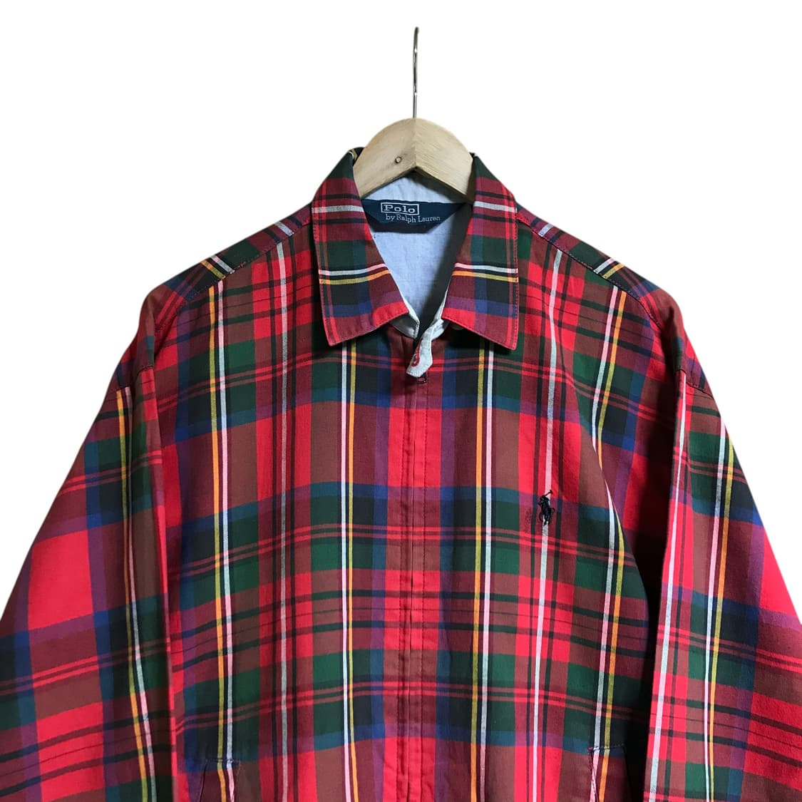 폴로 90s 체크 블루종자켓 상품이미지1