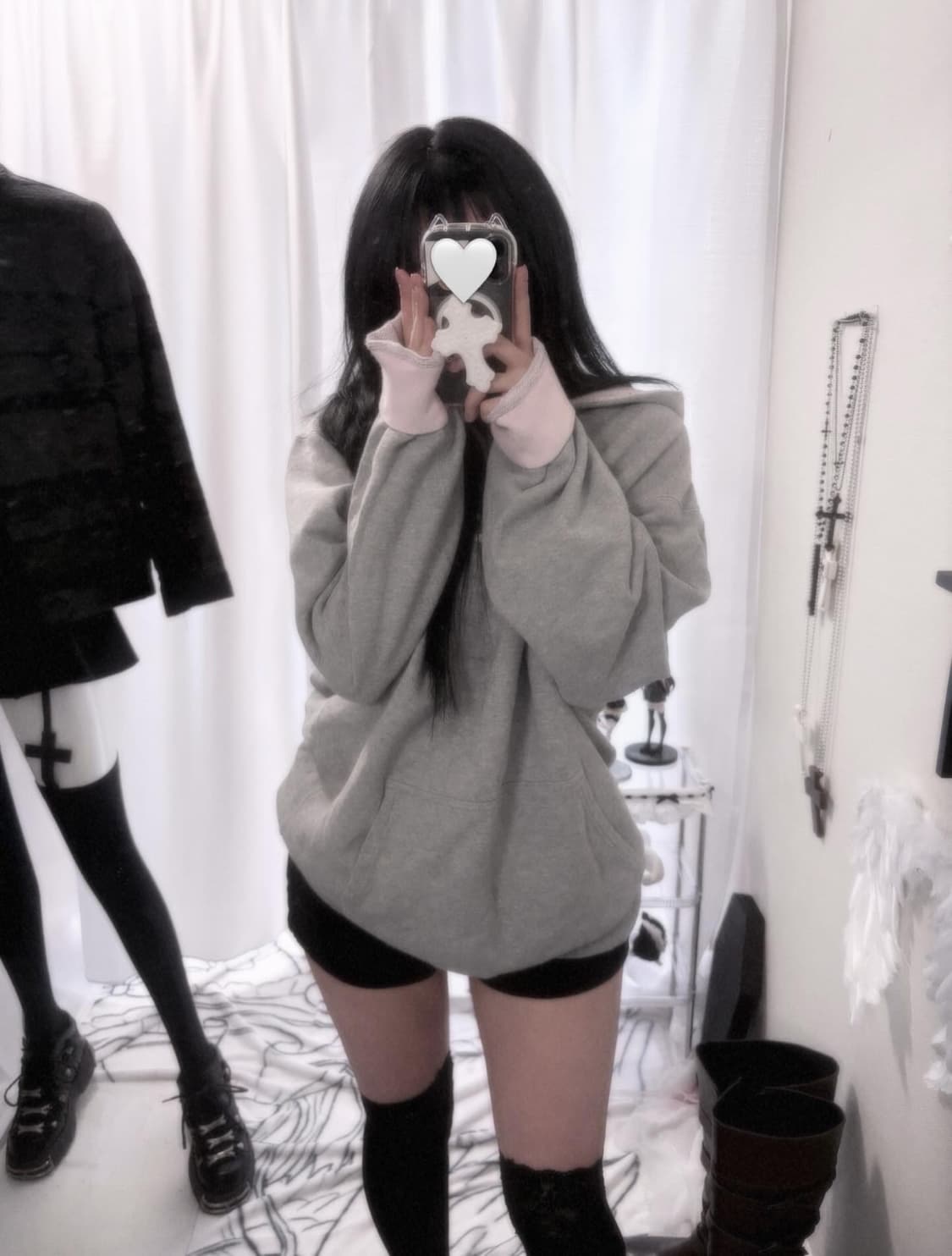 스투시 오버핏 회핑 후드 원피스 상품이미지2