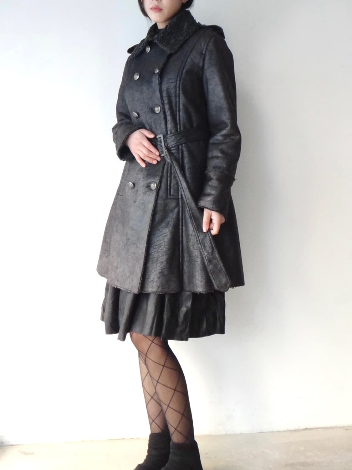 Double breastesd fur muston jacket  상품이미지4