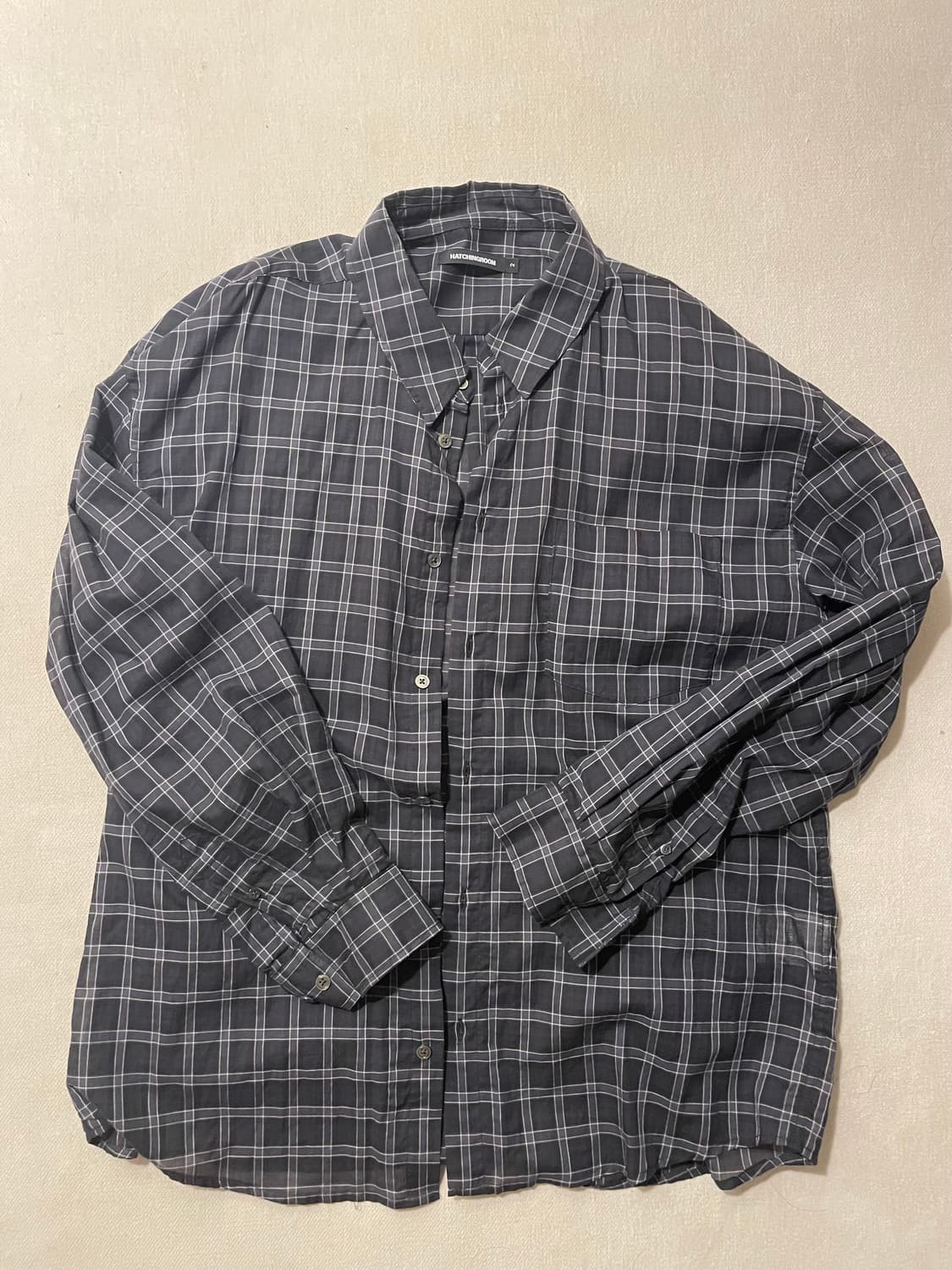 해칭룸 체크 셔츠 2사이즈 상품이미지1