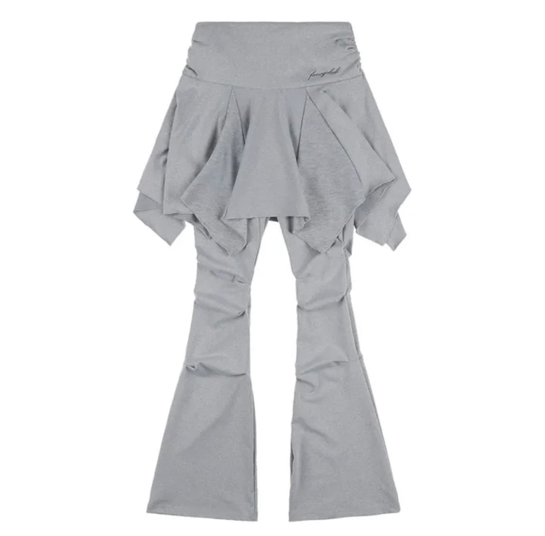 팬시클럽 언발란스 스커트 레이어드 핀턱 팬츠 (GRAY) 그레이 상품이미지1