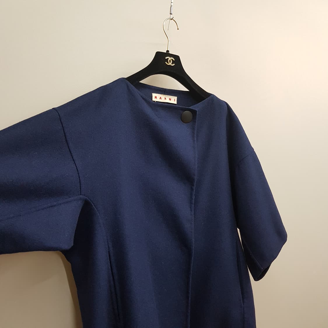 마르니 MARNI 울 혼방 오버핏 반팔 코트 40사이즈 상품이미지3