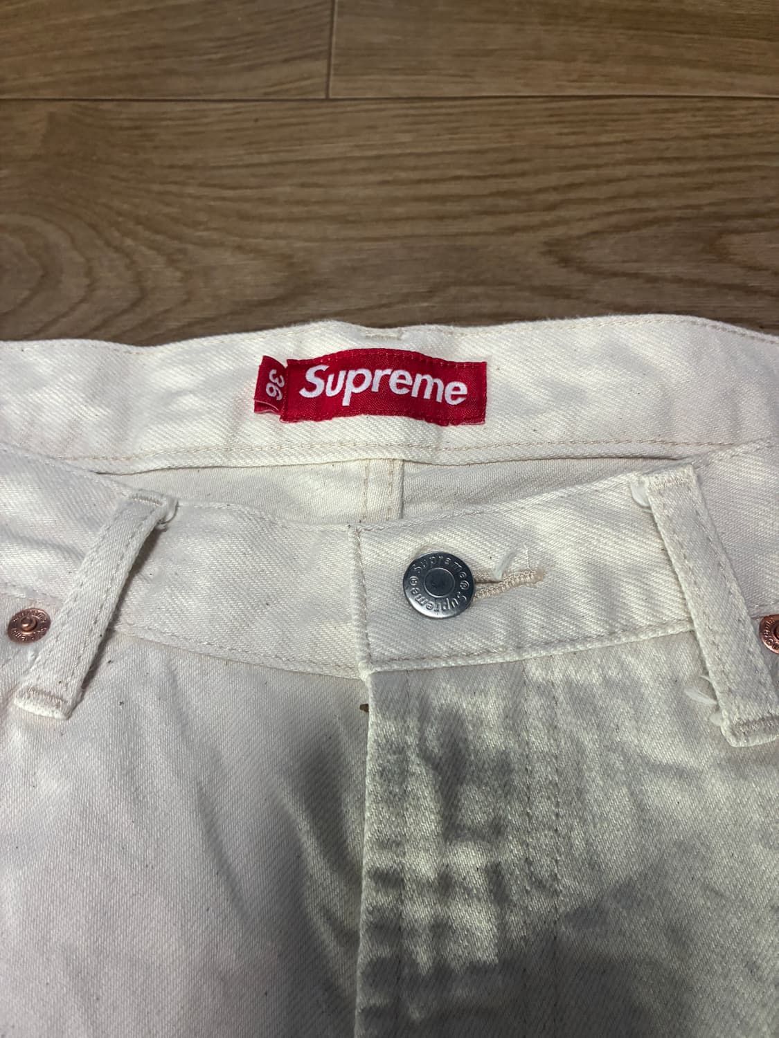 36) 슈프림 배기진 셀비지 데님 내추럴 상품이미지2