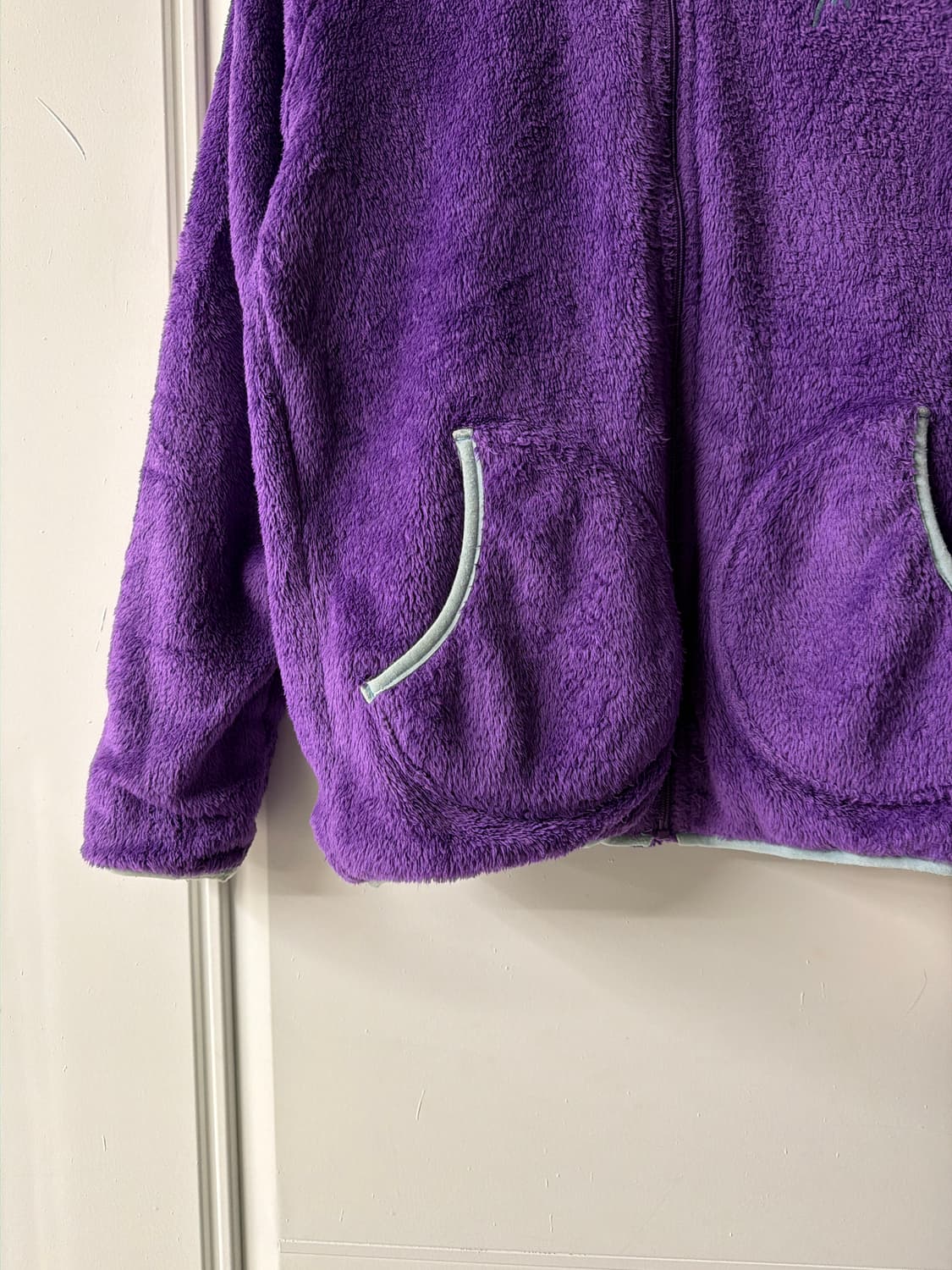 일본빈티지 퍼플 후리스 후디집업 상품이미지7