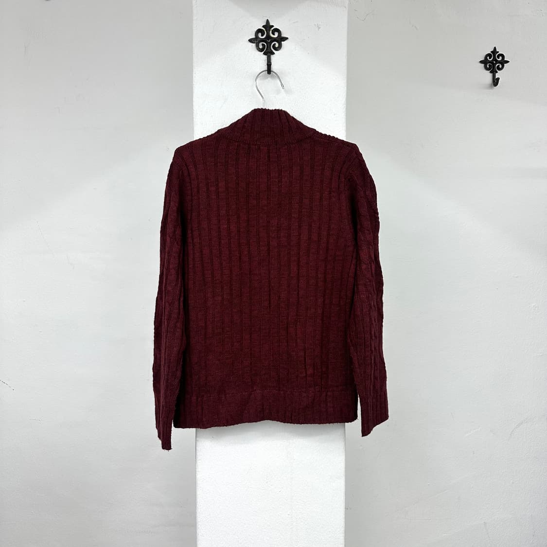 Nicole club burgundy cardigan 상품이미지5