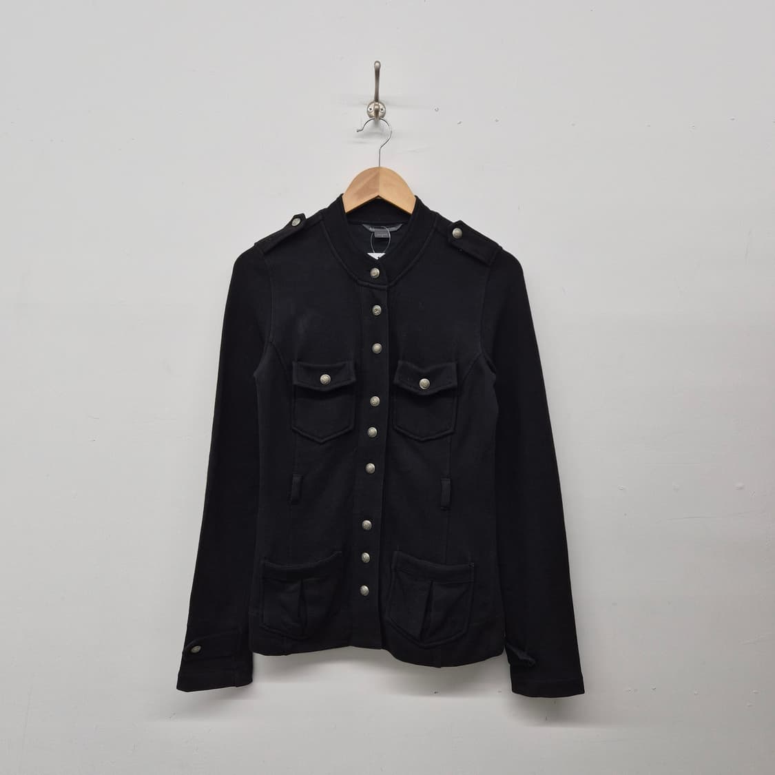 알마니 블랙 밀리터리 스타일 자켓 여성 S 상품이미지1