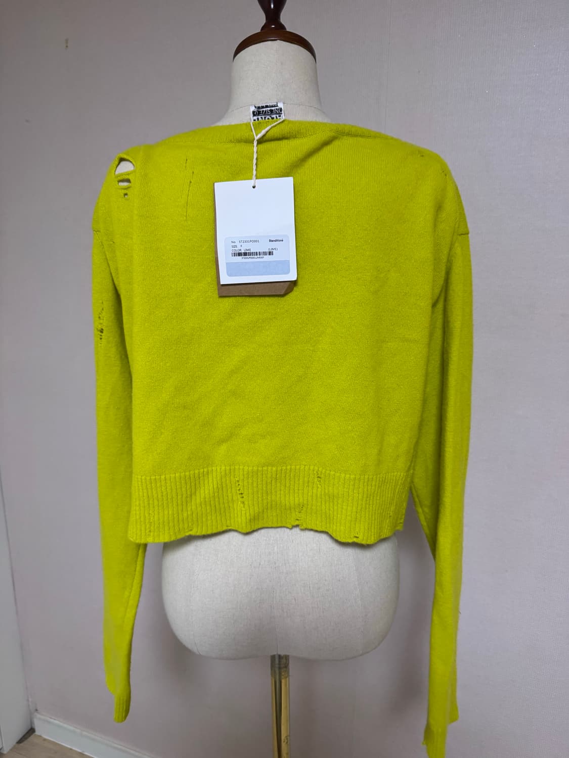 StandAlone 라임 크롭 니트 F 새상품  상품이미지2