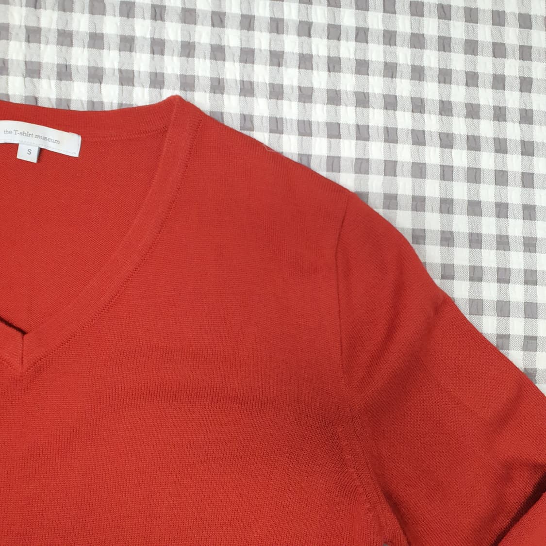 더티셔츠뮤지엄울 캐시비어 브이넥 얇은 니트 남자95 상품이미지3