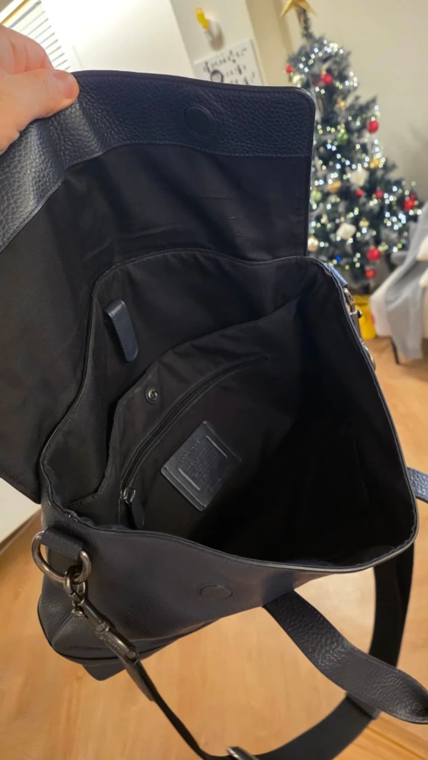 코치 남성 가죽 서류 가방 네이비 상품이미지3