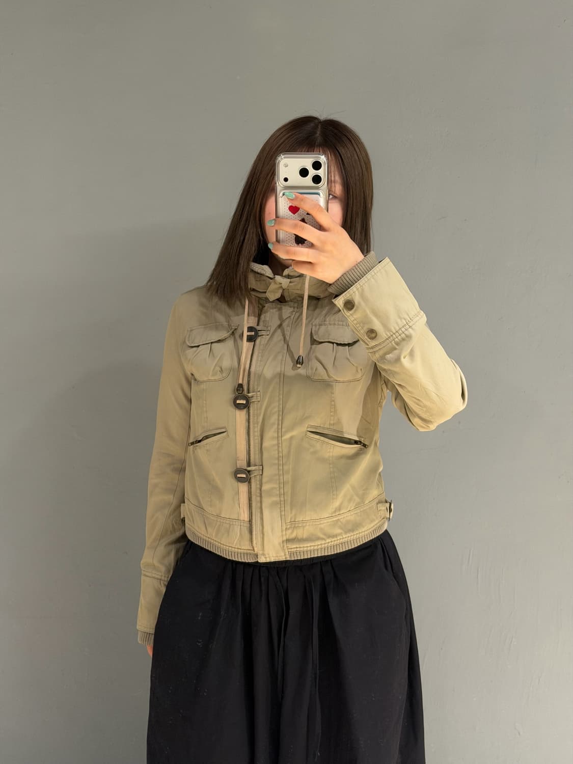 high-neck button-up detail jacket 상품이미지2