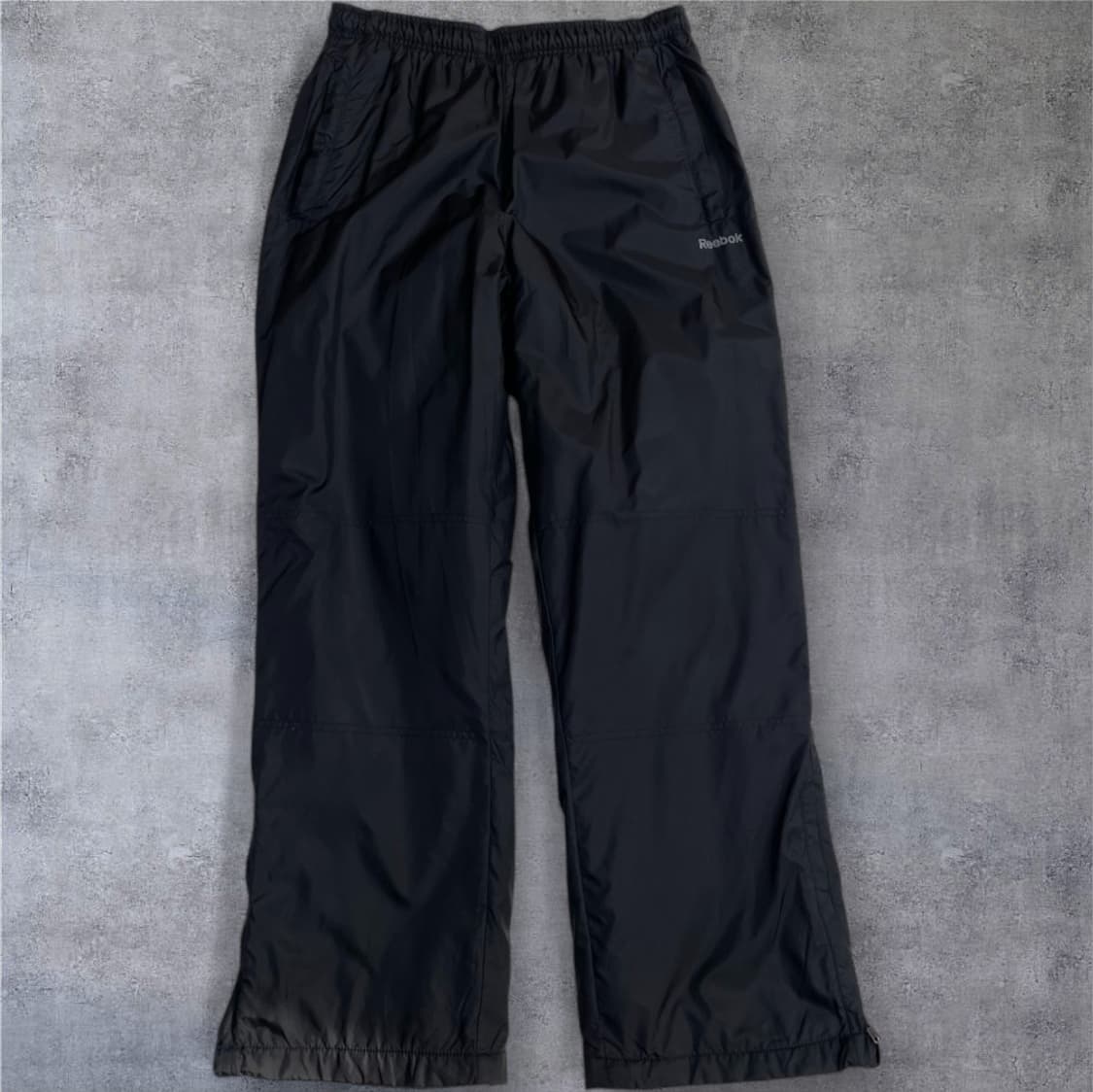 리복 Reebok 블랙 기모 나일론 트랙팬츠 95 상품이미지1