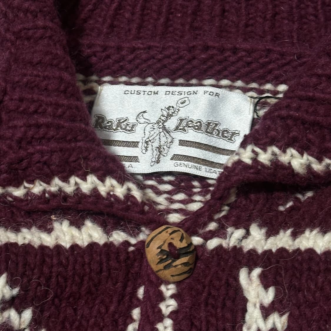 빈티지 버건디 코위찬 니트 상품이미지5