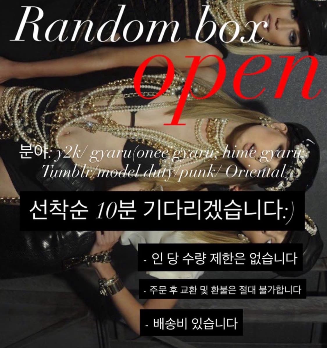 아카이브엑스 빈티지 y2k 오네갸루 펑크 랜덤 코디 세트 상품이미지1