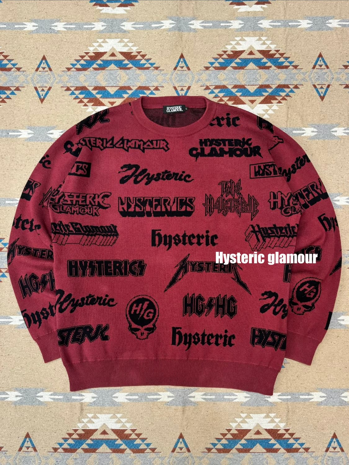 [L] 히스테릭글래머 로고 니트 스웨터 상품이미지1