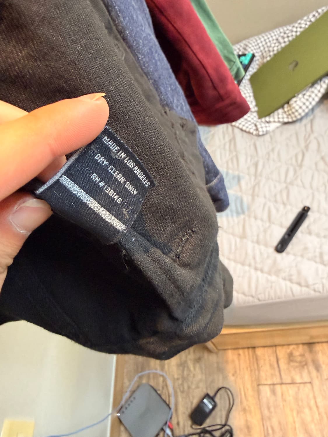 424 트러커 자켓 블랙 완장 100 상품이미지4