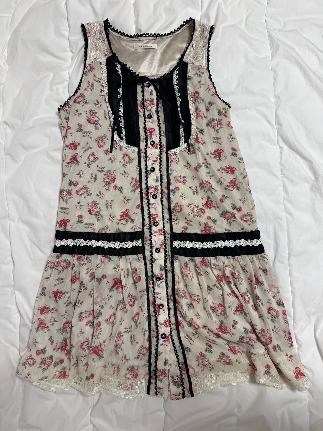 엑시즈팜 꽃 나시 원피스 엔틱 빈티지 상품이미지1