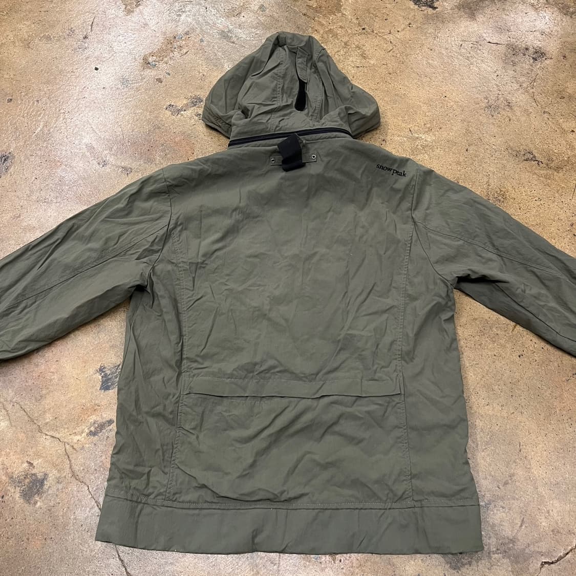 [정품/105] 스노우피크 카키색 후드 바람막이 자켓 b8 상품이미지3