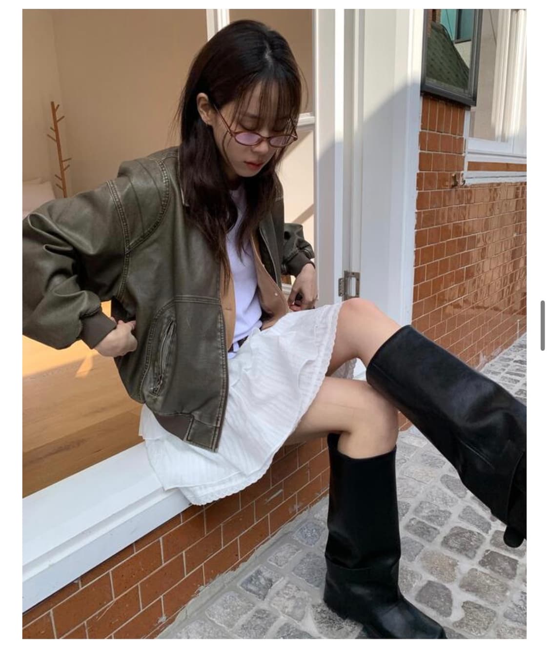 릿킴 reetkeem 워시드 가죽 자켓 상품이미지5